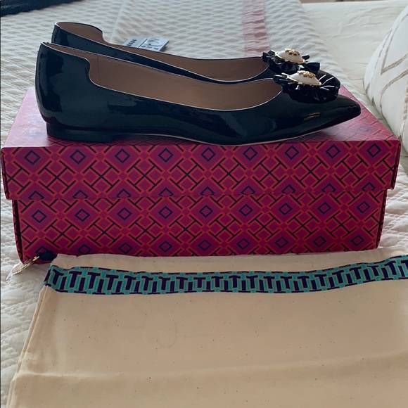 Tory Burch black flats size 6.5 - Picture 2 of 5
